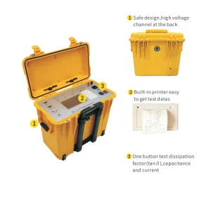 DLT 800 Tan Delta Test System 10kV 200mA 40 70Hz Anti Interference Tan Delta Test System for Transformer Bushing CT