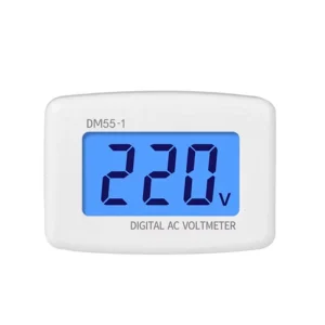 DM55 1 Digital Voltmeter EU US Plug Volt Meter Socket Voltage Tester LCD Display Voltage Meter 110V 220V Wall Flat Voltage Meter