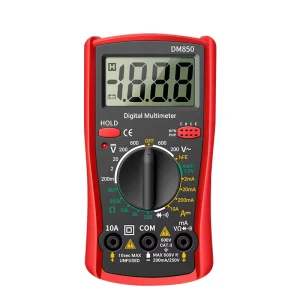 DM850 Digital Multimeter Class 1.5 Accuracy Waterproof for Industrial Use with 600V DC/AC and 10A Current Measurement