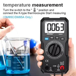 DM95A Digital Multimeter High Precision Intelligent Small Voltage Meter with Manual Range Digital Multimeters