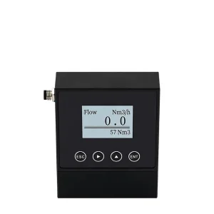 DN10 Digital LCD Display Air & Gas Mass Flow Meter Sensor with Thread Connection OEM