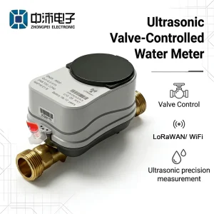 DN15-25 LoRaWAN 4G NB-IOT Valve Control Smart Water Meter Liquid Electronic Industrial Digital Ultrasonic Flow Meter for Water