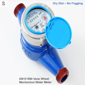 DN15 Mechanical Water Meter Threaded Vane Wheel Water Meters Dry Dial Water Flow Meter OEM Multi Jet Flow Meters