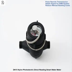 DN15 Multi-Jet Water Meter Pulse Output Nylon Rotary Vane Mechanical Photoelectric Remote Transmission Flow Meters
