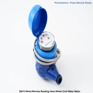 DN15 Pulse Output Mechanical Water Meter OEM Photoelectric Direct Wired Remote Reading Rotary Vane Flow Meters