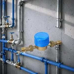 DN15 Single Jet Digital Copper Body Domestic Cold Water Meter High Precision OEM Fittings