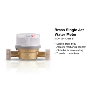 DN15 Water Meter High ISO 4064 Class B Standard Single Jet OEM Customizable IP68 Protection New Production