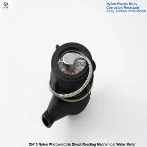 DN15 Wired Rotary Vane Remote Reading Water Meters Multi-Jet Mechanical OEM Flow Meter for Smart Water Utility Supply