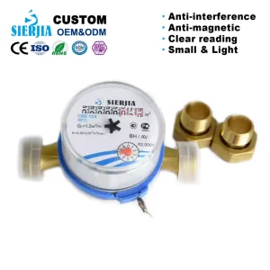DN20 Customizable OEM Brass Single Jet Water Meter ISO4064 Prepaid Household IP68 Protection High Accuracy Class B Mid OIML
