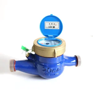 DN20 Lightweight Brass IP68 Multi-Jet Dry Type Mechanical Water Meter ISO 4060 for Cold Water Supply