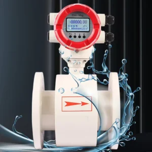DN200 Magnetic Electromagnetic Acrylic Flow Meter for Water Conductive Liquids Sensor for Industrial Pipes
