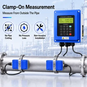 DN32-DN6000 Wall Mounted Ultrasonic Water Flowmeter Ultrasonic Flow Meter GUF120A-W