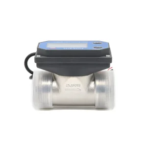 DN32 Residential Stainless Steel Flow Meter Model BT01 5-24V LCD Digital Display 40-460L/min Metering Counter