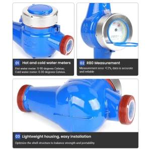 DN40 50 R80 Mbus Wired Threaded Connection Cast Iron Valveless Remote Reading Monitoring Smart Water Meter