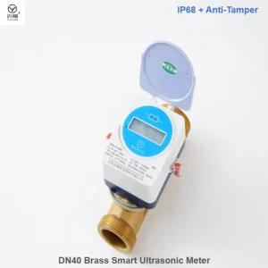 DN40 Brass Body NB lot Ultrasonic Smart Water Meter IP68 Digital Wireless Flow Meters for Residential Apartment