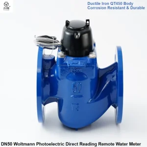 DN50 Large Caliber Detachable Woltman Water Meter Stainless Steel Photoelectric Remote Mechanical Flow Meters