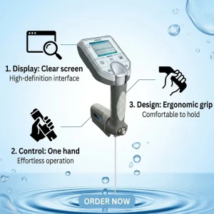 DSM G Portable Liquid Densitometer Digital Density Concentration Meter Auto Calibration 0.001g/cm Accuracy 1 Year Warranty