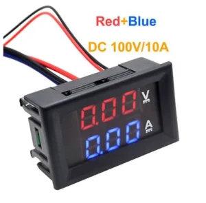 DSN VC288 DC 100V 10A Voltmeter Ammeter Blue + Red LED Amp Dual Digital Volt Meter Gauge Voltage Current Home Use Tool