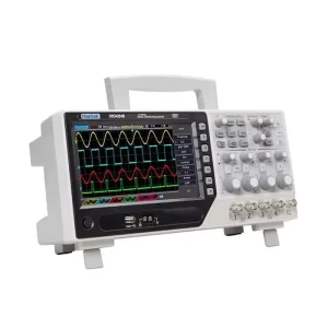 DSO4104B 4 Channel Digital Oscilloscope Integrates DVM and Auto Ranging with High Resolution 7 Inch Display