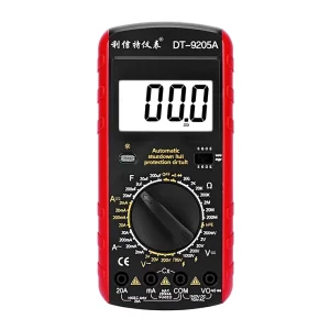 DT-9205A Digital Multimeter Large LCD Display 3-Digit Dustproof Low Battery Indicator Multi-function Anti-burn Electrician Meter
