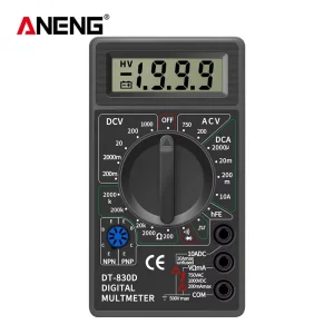 DT830D Mini Digital Multimeter 4-Digit Display DC 1000V AC 750V Voltmeter Ammeter Power Meter