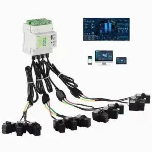 DTSD1352 4S 4 Channel Three Phase DIN Rail Mounted Input Harmonic Power Monitoring Energy Meter