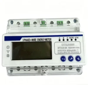 DTSU5886 Three phase Four wire Smart Energy Meter 50Hz 400imp kWh AC Electric Meter with LCD Display and RS485 Communication
