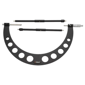 Dasqua 400 500 mm Outside Micrometer With Adjustable Anvils Satin Chrome