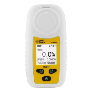 Digital 0-35% Brix Refractometer ST335A Optical Instrument +/-0.2% Accuracy for Sugar Concentration Beverages Drinks Backlight