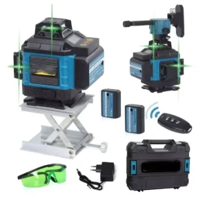 Digital 360 Degrees Construction 4D 16 Green Beams Light Line Laser Level With Charger