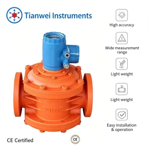 Digital 4-20mA Water Hydraulic Fluid RS485 LPG Diesel Fuel Coolant 1.6MPa Roots Flow Meter for Industrial Liquids