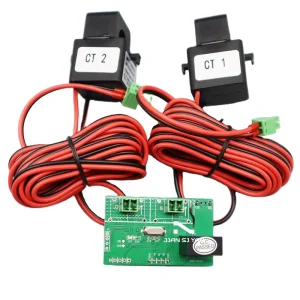 Digital AC Ammeter Two Way Channel Power Meter Open CT 0~264V 1.0% Accuracy for Photovoltaic & Wind Power Monitoring