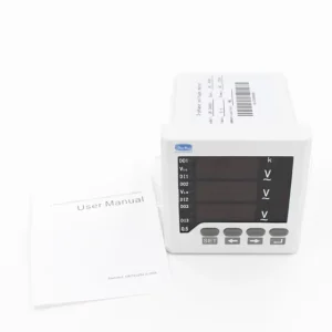 Digital AC Voltage Meter 3 Phase Panel Meter 72×72 4 Digit Red LED Display RS485 Modbus RTU 0.5 Accuracy 50 60Hz 220V