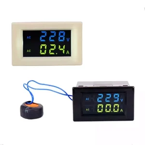 Digital AC Voltage Meters 100A 80~500V Voltmeter Ammeter Current Amps Volt Meter LCD Panel Monitor