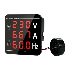 Digital AC Voltmeter Ammeter Frequency Meter 3 in 1 Display High Precision Digital Panel Meter with Current Transformer