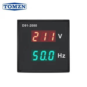Digital AC Voltmeter Frequency Meter 40-300V 45-65Hz LED Dual Display High Precision Voltage Hz Monitor Small Size