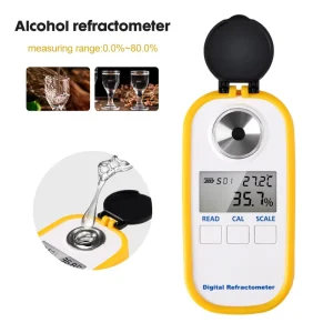 Digital Alcohol Refractometer 0 80% High Accuracy LCD Display White Spirit Tester Beer Liquor Wine Hydrometer