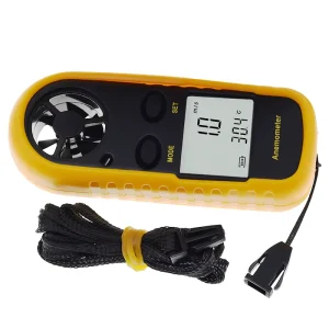 Digital Anemometer 0 30m/s Wind Speed Meter 10 ~ 45C Temperature Tester With LCD Backlight Display
