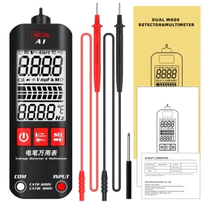 Digital Anti-Burn Intelligent Live Wire Detector AC/DC Voltage Tester Digital Multimeter A1 LCD Display