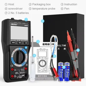Digital Autorange Multimeter Auto Range AC DC Voltage Current With Temperature Measurement Tester 1000V Multimeters