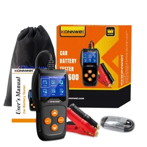 Digital Battery Tester KW600 Car Battery Alternator Tester with SOC SOH Resistance Cranking Charging System