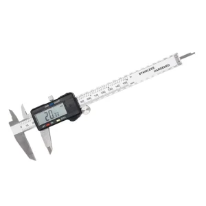 Digital Caliper 6 Inch Metric Electronic Vernier Caliper Stainless Steel LCD Display 0-150mm Range 0.01mm DIY