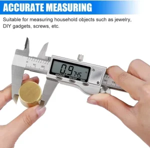 Digital Caliper Measuring Tool Stainless Steel Digital Micrometer with Large LCD Screen Easy Switch From Inch Metric 6inch150mm