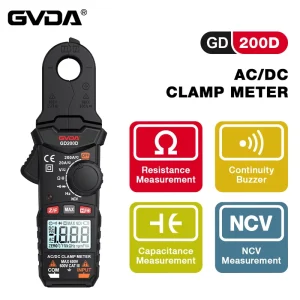 Digital Clamp Meter 2000 Counts True RMS NCV 600V Voltage 200A DC/AC Current Multimeter Clamp Current Meter