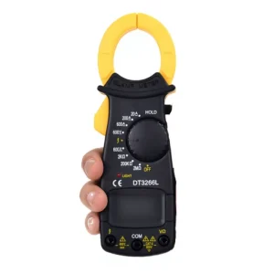 Digital Clamp Meter with 20mm Opening 1000A AC Current Temperature & Continuity Testing Power Live Wire Test DT3266F