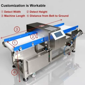 Digital Conveyor Belt Food Metal Detector with Auto Rejection System for Candy Chocolate Production