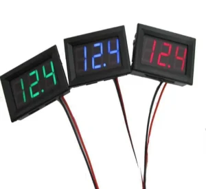 Digital DC Voltage Meter 0 30V 0.56 Inch LED Voltmeter DC 0V 30.0V 3 Wire Red Green Blue DSN DVM 568L 3