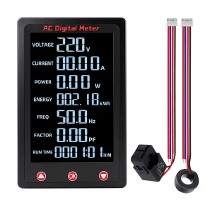 Digital Display Single Phase Electricity Meter Industrial Grade High Precision Power Detection Measurement Instruments