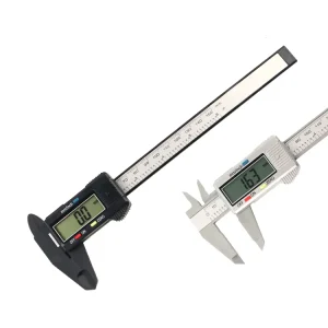 Digital Display Vernier Caliper Carbon Fiber Plastic 0 150mm Measure Range for Foreign Trade