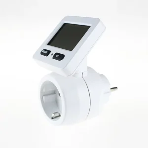 Digital Electric Energy Meter Socket EU Plug with Large LCD 16A 230V 50Hz Child Safe Shutter